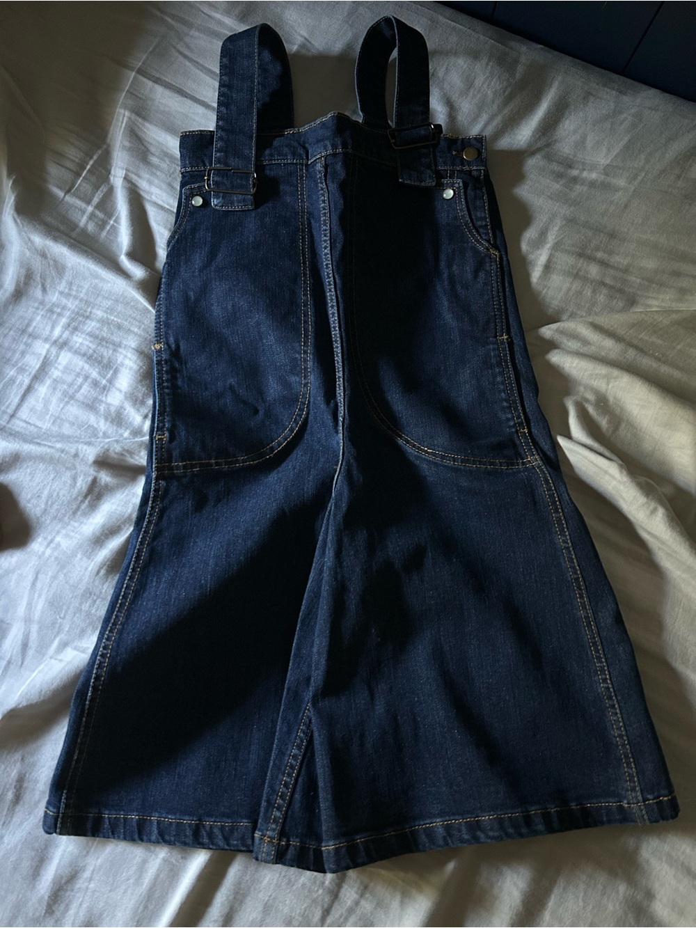 Dark Blue Kids Denim Overalls